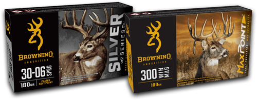 Browning Silver Series and MaxPoint ammunition boxes