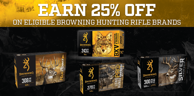 Browning Announces Hunting Rifle Ammunition Rebate