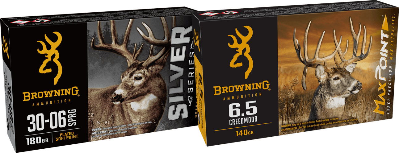 Browning Max Point and Silver Series ammunition boxes